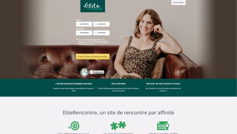 EliteRencontre.fr screenshot