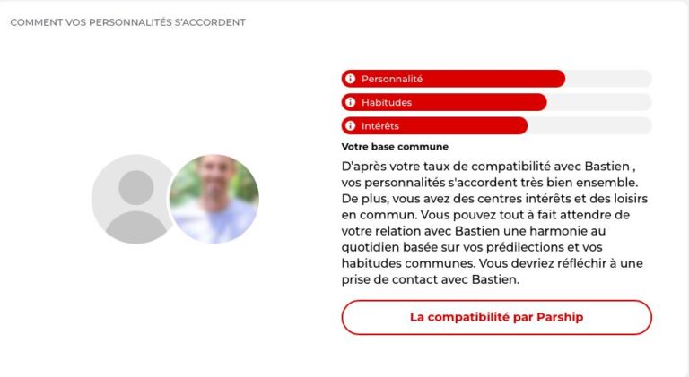 Aperçu d’une des rubriques de la page « Êtes-vous compatible ? » (Avril 2024)