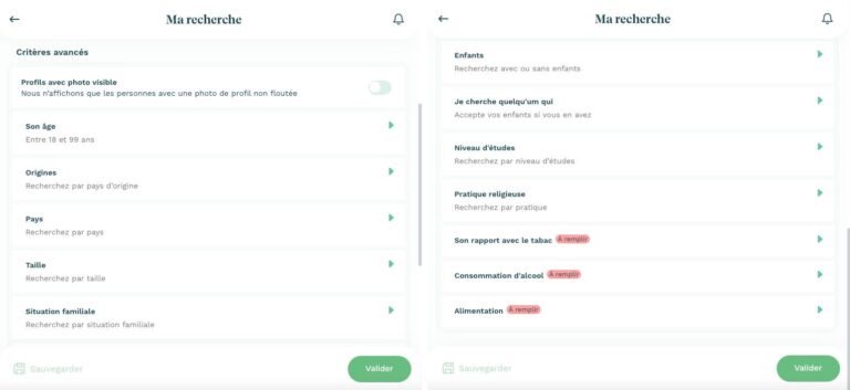 L’outil de recherche Mektoube offre de nombreuses possibilités de personnalisation afin de vous aider à trouver un partenaire parfaitement compatible avec vos attentes